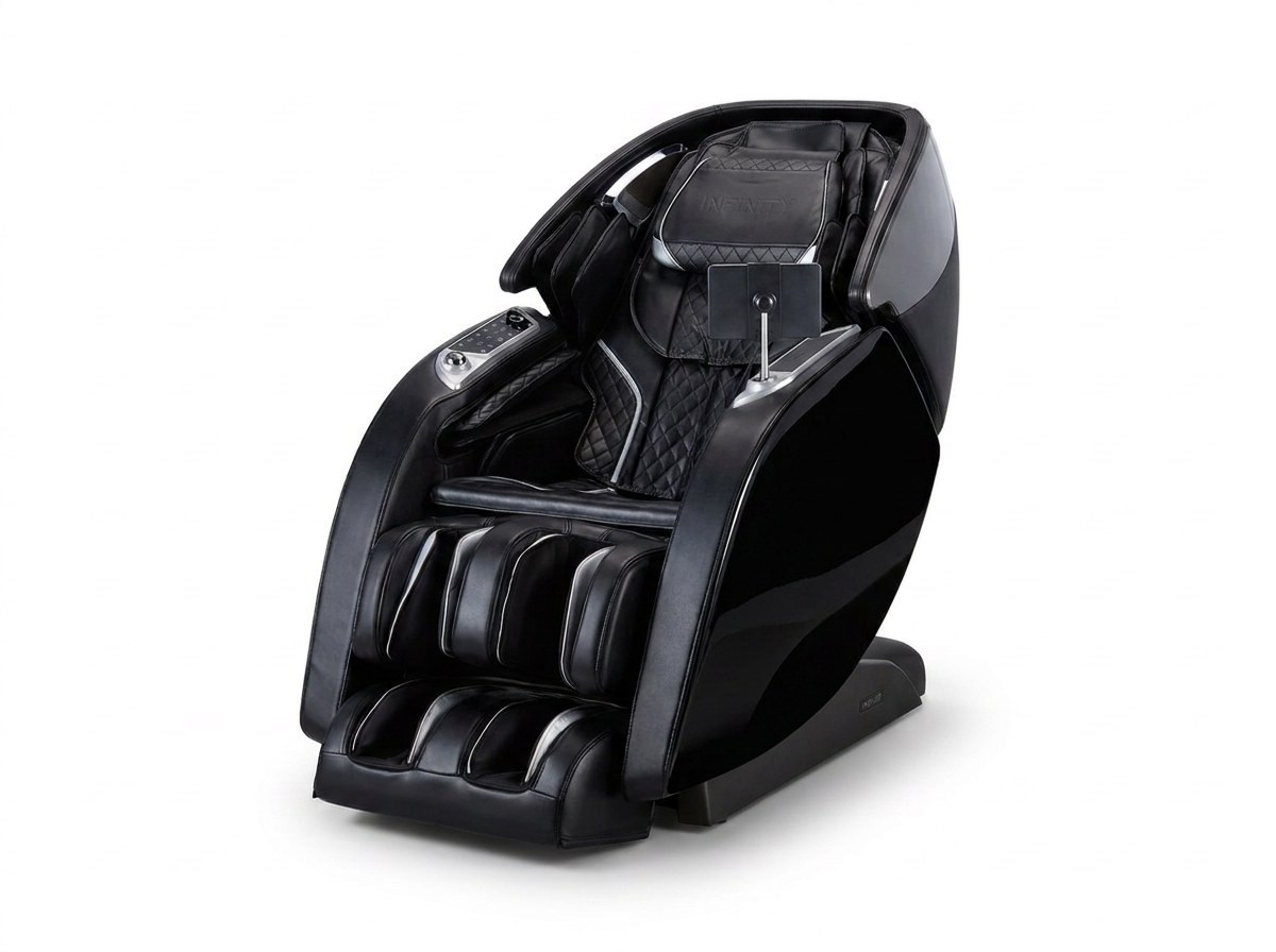 Luxury massage chair, front-left view